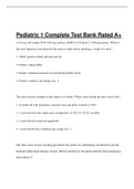 Pediatric 1 Complete Test Bank Rated A+