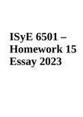 ISyE 6501 – Homework 15 Essay 2023