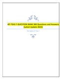 ATI TEAS 7 QUESTION BANK 300 Questions and Answers &lpar;Latest Update 2023&rpar;