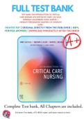 Test Bank For Introduction to Critical Care Nursing 8th Edition By Mary Lou Sole; Deborah Goldenberg Klein; Marthe J. Moseley 9780323641937 Chapter 1-21 Complete Guide .