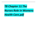 TB Chapter 11 The Nurses Role in Womens Health Care.