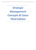 Test bank for Strategic Management Concepts & Cases 3rd Edition.