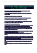 Army Study Guide- Soldier of the month board &lpar;SOLVED&rpar; 2023
