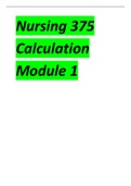 Nursing 375 Calculation Module 1.pdf