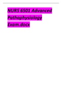 NURS 6501 Advanced Pathophysiology Exam