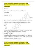 C724 - Infomation Systems Management and Business Functions Q & As best exam solution