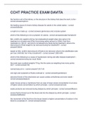CCHT PRACTICE EXAM DAVITA  2023 with 100&percnt; correct questions and answers