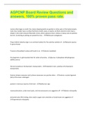 AGPCNP Board Review Questions and answers&comma; 100&percnt; proven pass rate&period;