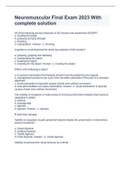 Neuromuscular Final Exam 2023 With complete solution