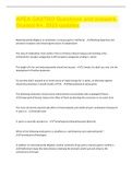 APEA GASTRO Questions and answers&period; Graded A&plus;&comma; 2023 updates