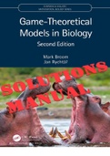 SOLUTIONS MANUAL for Game-Theoretical Models in Biology 2nd Edition by Mark Broom and Jan Rychtář . ISBN 9781003024682. All Chapters 1-22. (Complete Download)