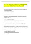 PRAXIS 5622 PLT Practice Questions & Answers&comma; 100&percnt; Accurate&period; Rated A