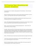 PLT Practice Test 1 Questions and answers&period; Graded A&plus;