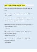 SAP FICO EXAM QUESTIONS &vert; 105 Questions with 100&percnt; Correct Answers &vert; Verified &vert; Latest Update