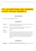 PYS 150 QUESTIONS AND ANSWERS LATEST UPLOAD GRADED A+
