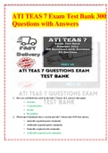 ATI TEAS 7 Exam Test Bank 300 Questions with Answers