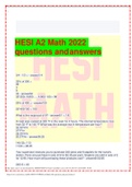 HESI A2 Math 2022 questions and answers
