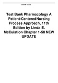 Test Bank Pharmacology A Patient-Centered Nursing Process Approach, 11th Edition by Linda E. McCuistion Chapter 1-58 NEW UPDATE