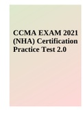 CCMA EXAM 2021 &lpar;NHA&rpar; Certification Practice Test 2&period;0