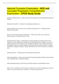 National Counselor Examination - NCE and Counselor Preparation Comprehensive Examination - CPCE Study Guide