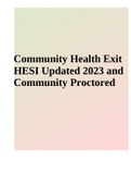 Community Health Exit HESI Updated 2023 and Community Proctored