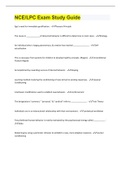 NCE&sol;LPC Exam Study Guide
