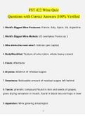 FST 422 Wine Quiz  Questions with Correct Answers &vert;100&percnt; Verified
