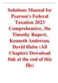 Pearson's Federal Taxation 2023 Comprehensive, 36e Timothy Rupert, Kenneth Anderson, David Hulse (Solutions Manual )