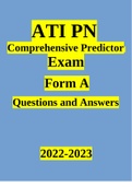 ATI PN Comprehensive Predictor Exam Form A 2022-2023 Questions and Answers
