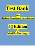Test Bank For Biology Concepts And Investigations 5th Edition By Mariëlle Hoefnagels