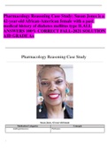 Pharmacology Reasoning Case Study; Susan Jones is a 42-year-old African-American female with a past medical history of diabetes mellitus type II.ALL ANSWERS 100% CORRECT FALL-2021 SOLUTION AID GRADE A+