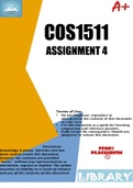 COS1511 ASSIGNMENT 4 2023