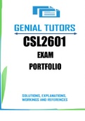 CSL2601 Exam Portfolio 2023