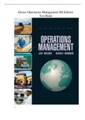 Heizer Operations Management - 9th Edition Test Bank &lpar;questions & answers&rpar; 2023