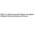 BIOD 152 A&P II Exam 2022 Module 2 &lpar;Complete Solutions&rpar; Revised Questions and Answers&period;