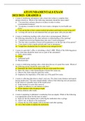 ATI FUNDAMENTALS EXAM 2022&sol;2023- GRADED A