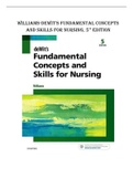 WILLIAMS- DEWIT'S FUNDAMENTAL CONCEPTS AND SKILLS FOR NURSING - 5TH EDITION (questions & answers) Test Bank 2023