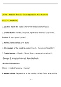 CNIM - ABRET Practice Exam Questions and Answers Solved 100% CorrectCNIM - ABRET Practice Exam Questions and Answers Solved 100% Correct