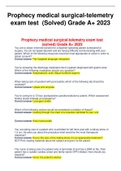 Prophecy medical surgical-telemetry exam test &lpar;Solved&rpar; Grade A&plus; 2023 