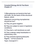 Campbell Biology 8th Ed Test Bank Chapter 27 with correct answers