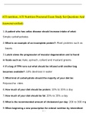 ATI Nutrition Proctored Exam Study Set Questions and Answers (2022/2023) (Verified Answers)