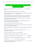 Certified Paraoptometric Assistant and Technician Study Questions And Answers 