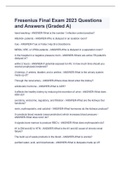 Fresenius Final Exam 2023 Questions and Answers (Graded A)
