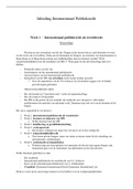 Aantekeningen Inleiding Internationaal Publiekrecht - Hoorcolleges, Jurisprudentie & Werkgroepen