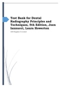 Test Bank for Dental Radiography Principles and Techniques, 5th Edition, Joen Iannucci, Laura Howerton All Chapters Covered