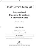 Solution Manual For International Financial Reporting 7th edition by Alan Melville