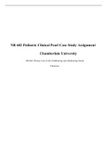 NR 602 Pediatric Clinical Pearl Case Study Assignment 