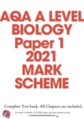 AQA A LEVEL BIOLOGY PAPER 1, 2 & 3 2021 + MARKSCHEME(ALL)