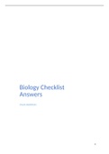 Biology Edexcel Paper 1 Summary.