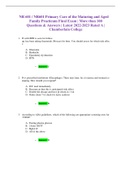 NR 601 / NR601 Primary Care of the Maturing and Aged Family Practicum Final Exam | More than 100 Questions & Answers | Latest 2022-2023| Already Rated A | Chamberlain College